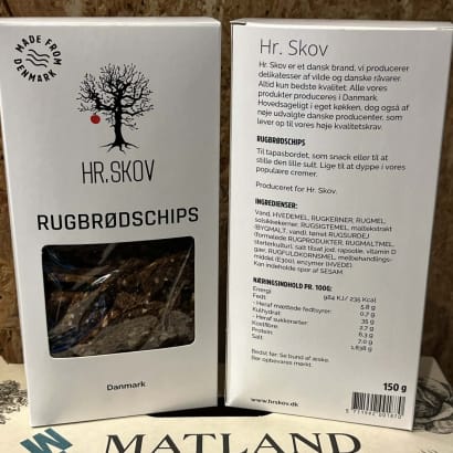Rúgbrauðsflögur frá Skov - 1 pk.