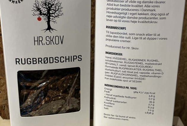 Rúgbrauðsflögur frá Skov - 1 pk.