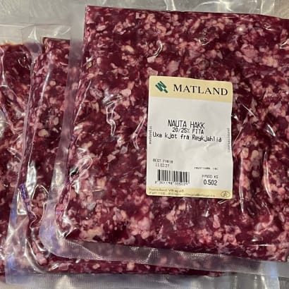 Ketóhakk frá Reykjahlíð - 5 x 500 g