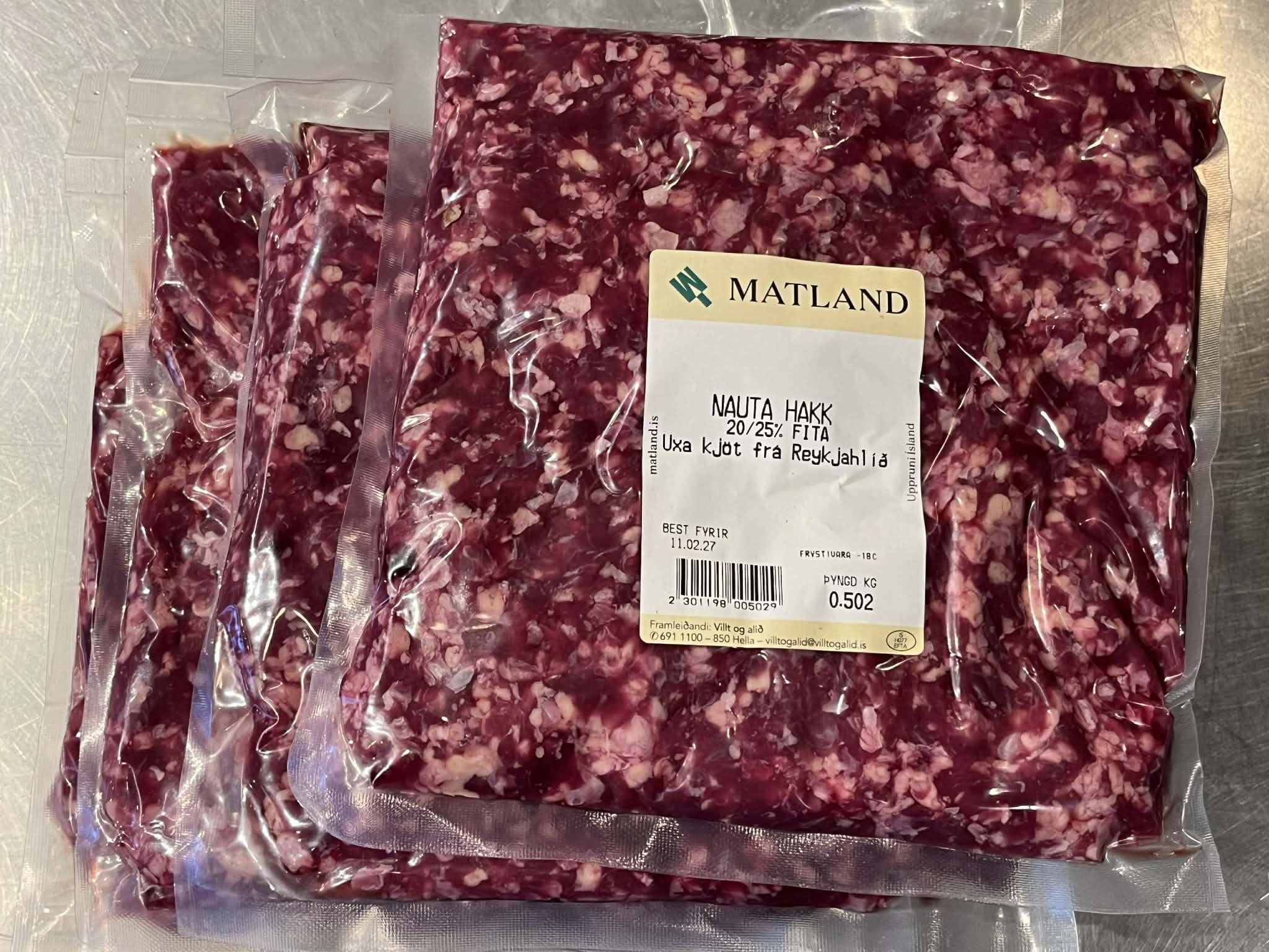 Ketóhakk frá Reykjahlíð - 5 x 500 g