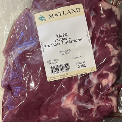 Fersk kálfapottsteik frá Stóra-Fjarðarhorni