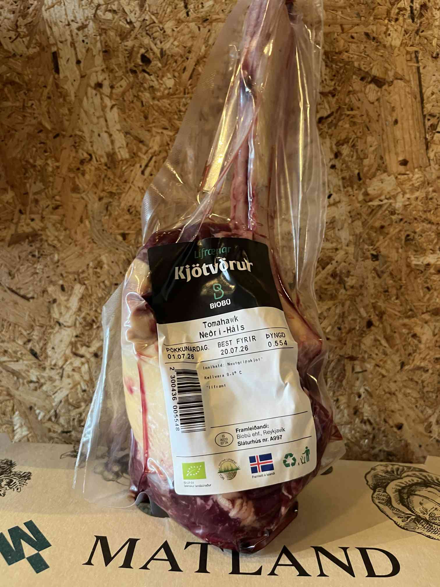 Fersk lífræn Tomahawk-steik frá Neðra-Hálsi - Image 2