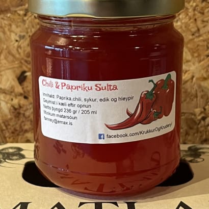 Chili- og paprikusulta - stór krukka