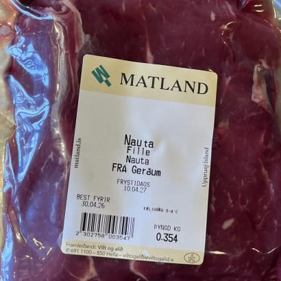 Ferskt nautafille frá Gerðum