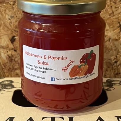 Habanero- og paprikusulta - stór krukka