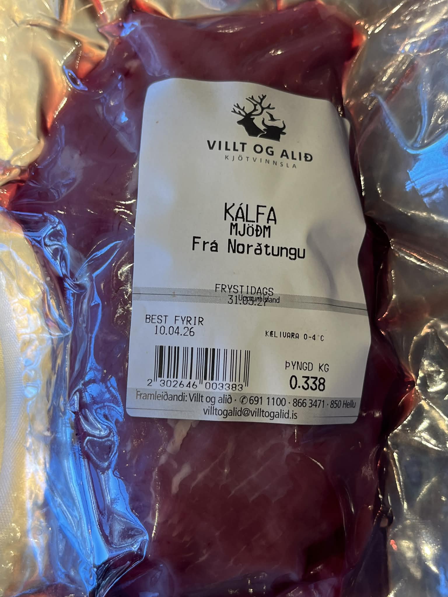 Kálfamjaðmasteik frá Norðtungu