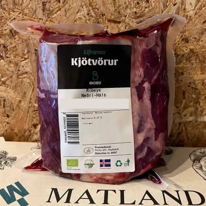 Ferskt lífrænt ribeye frá Neðra-Hálsi
