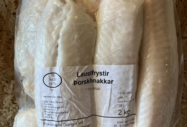 Lausfrystir þorskhnakkar - 2 kg