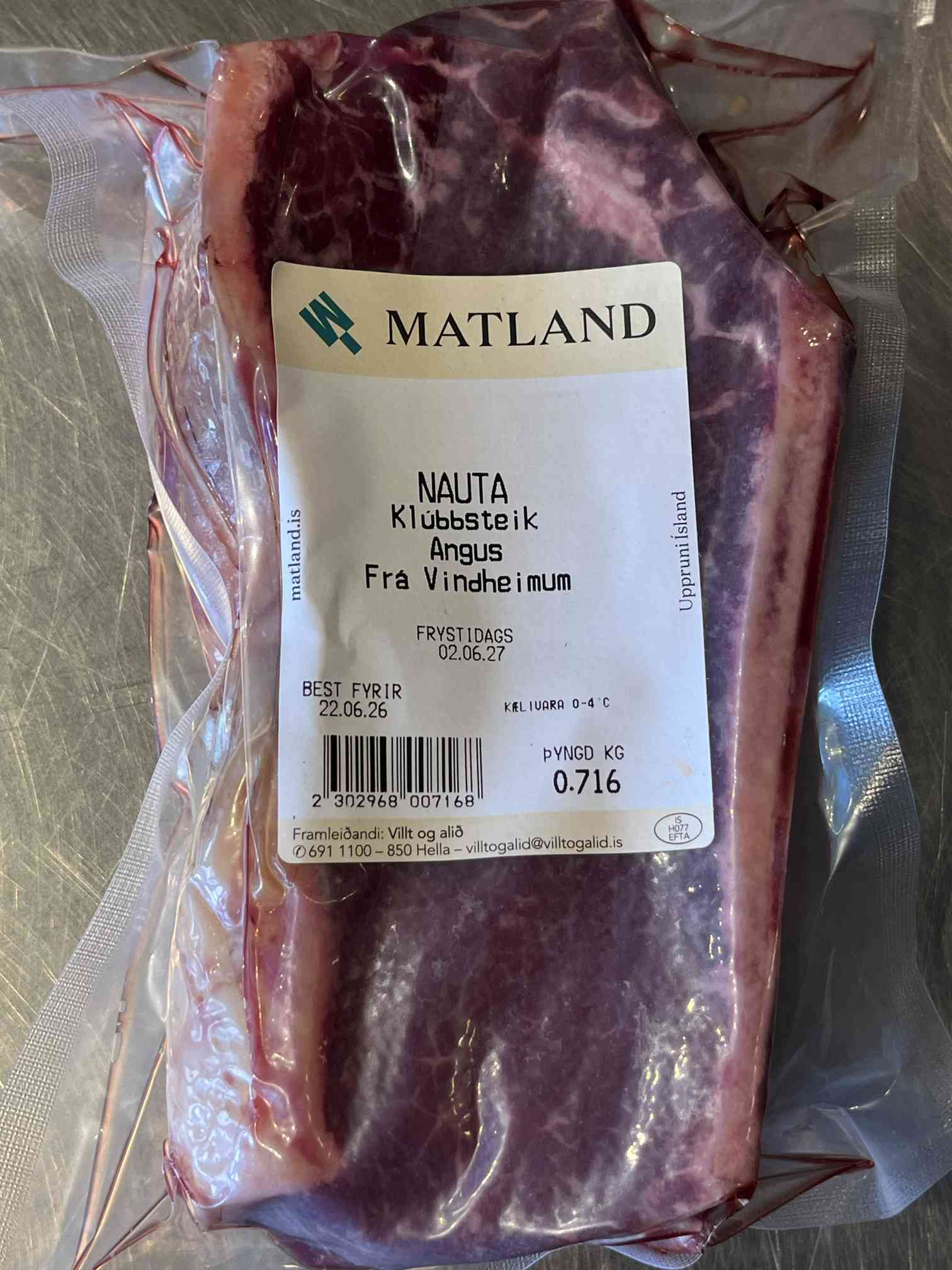 Fersk klúbbsteik af 100% Angusnauti frá Vindheimum - Image 3