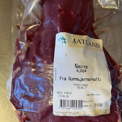Mjaðmasteik af nauti frá Gunnbjarnarholti