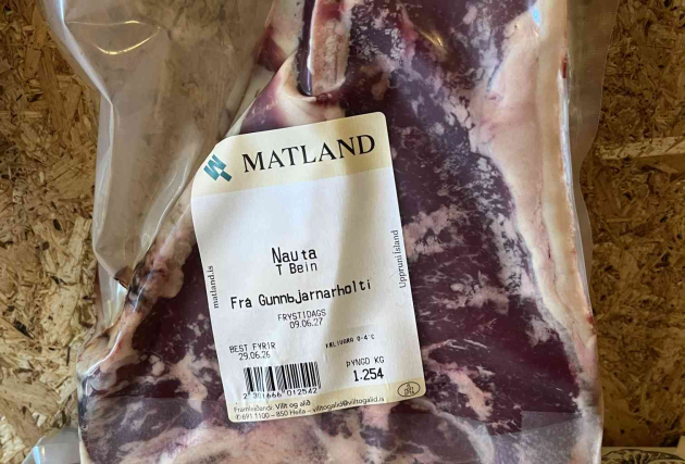 Þykk T-beinssteik frá Gunnbjarnarholti
