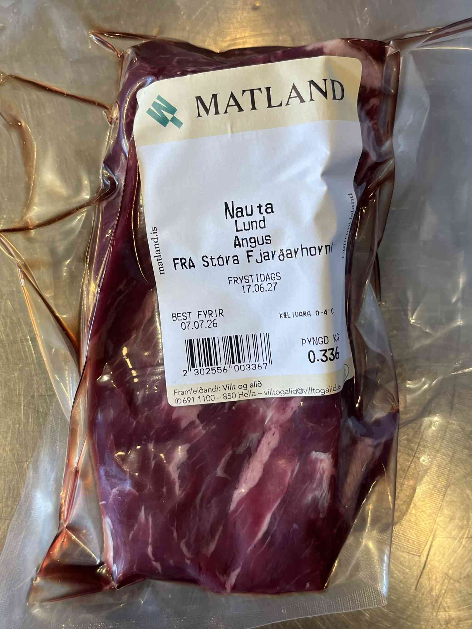 Fersk nautalund af Angus frá Stóra-Fjarðarhorni