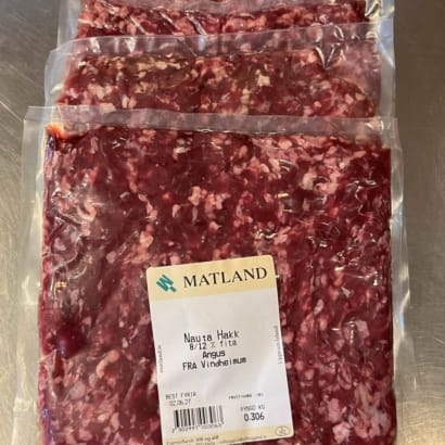 Litlir pakkar af Angus nautahakki (8-12%) frá Vindheimum - 5 pk.