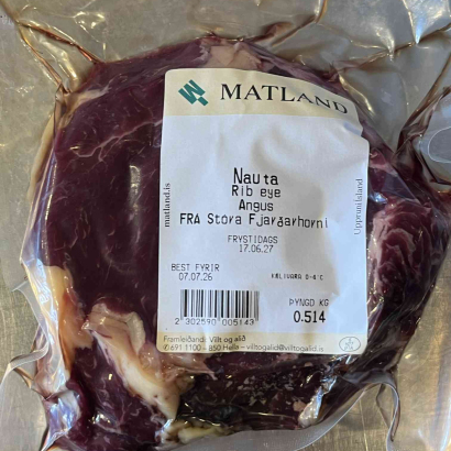 Ferskt ribeye af Angus frá Stóra-Fjarðarhorni