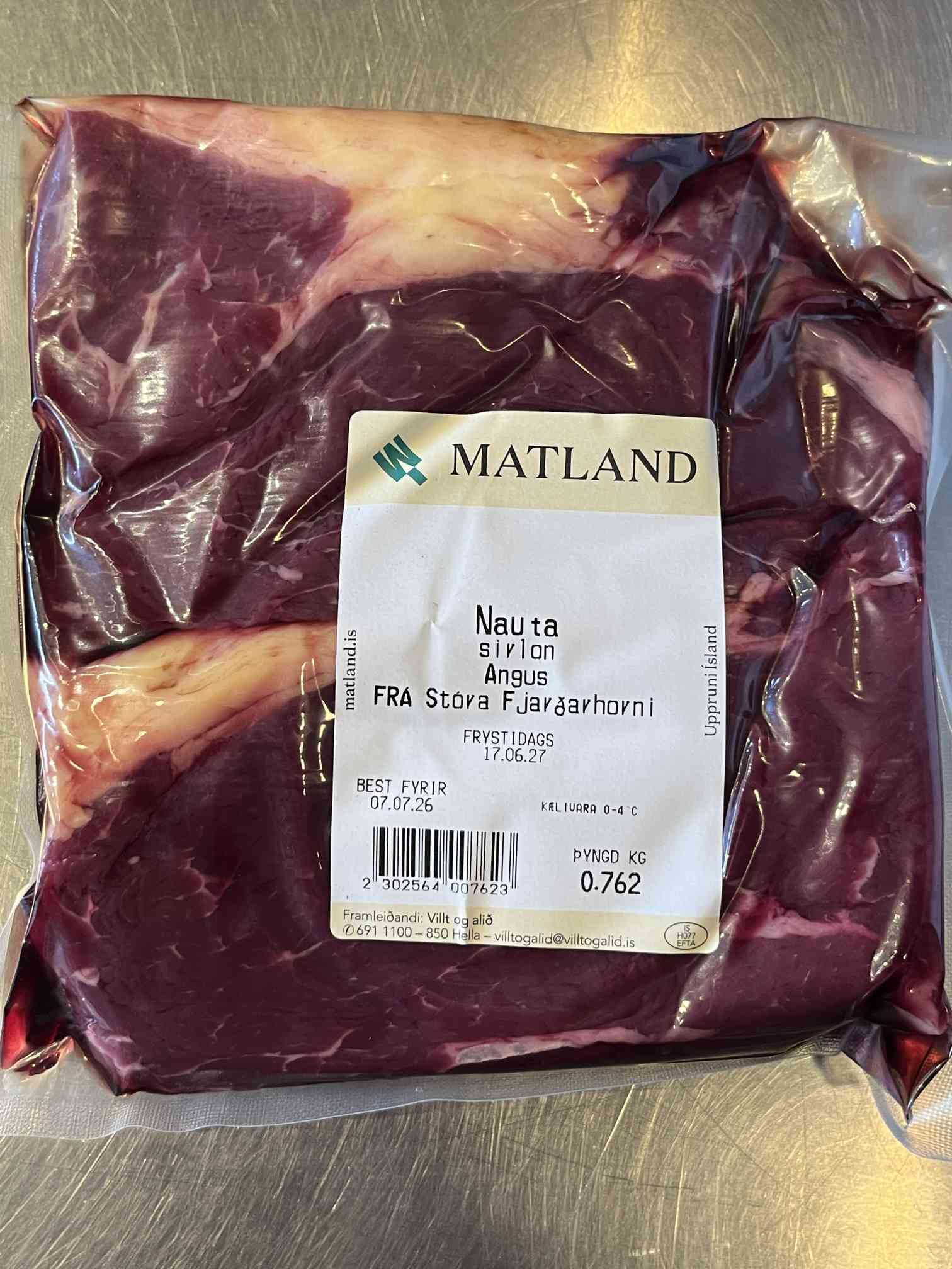 Ferskar sirloinsteikur af Angus frá Stóra-Fjarðarhorni