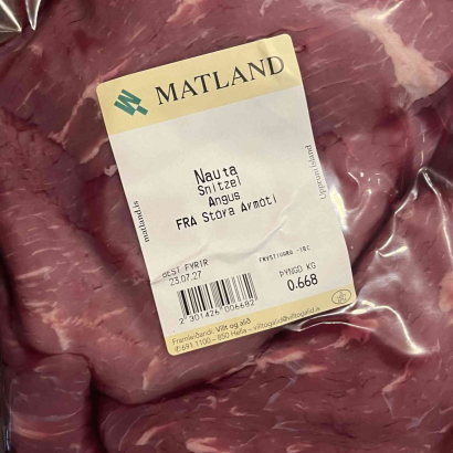 Snitsel af 100% Angus frá Stóra-Ármóti