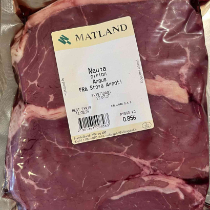 Ferskar sirloinsteikur af 100% Angus frá Stóra-Ármóti