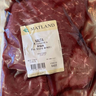 Ferskar mínútusteikur af 100% Angus frá Stóra-Ármóti
