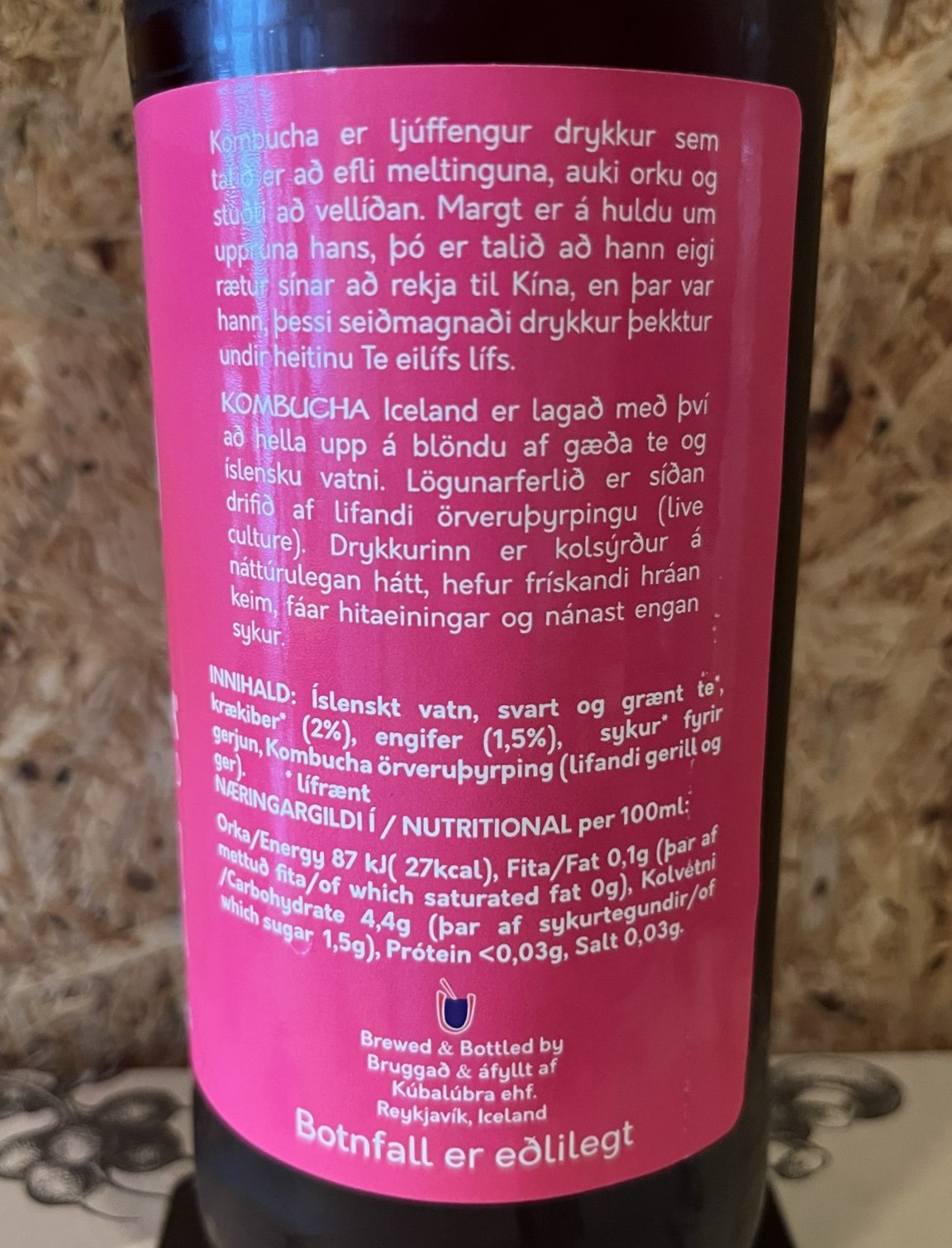 Kombucha - Krækingifer - 500 ml - Image 2