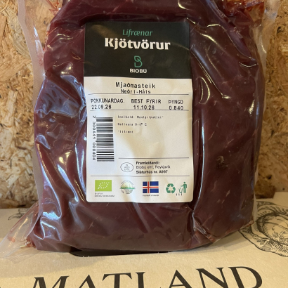 Fersk lífræn mjaðmasteik frá Neðra-Hálsi
