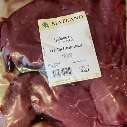 Ferskar mínútusteikur frá Tyrfingsstöðum