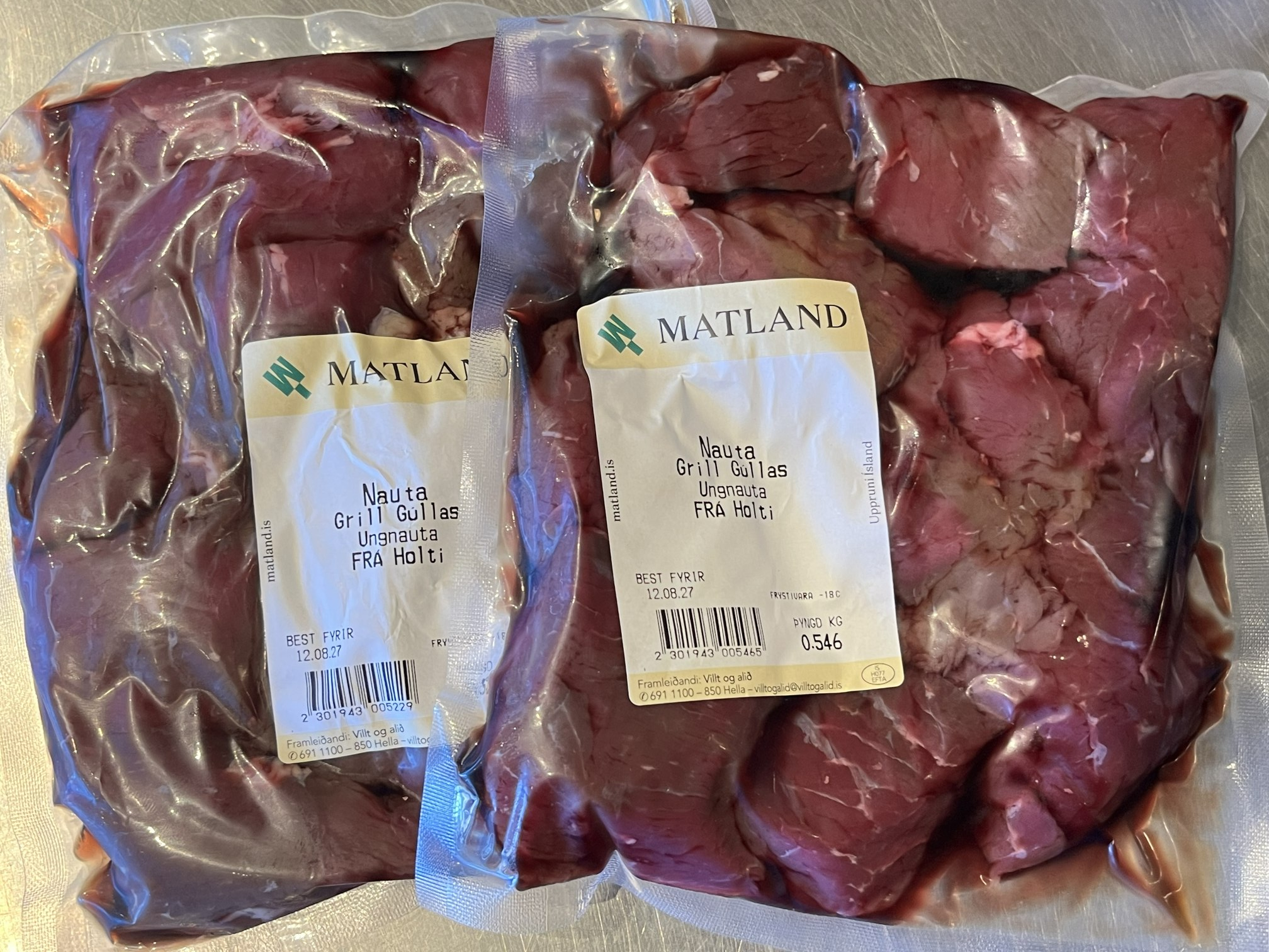 Grillbitar á spjót af grasfóðruðum ungnautum frá Holti - 500 g